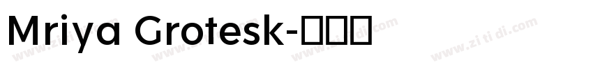 Mriya Grotesk字体转换